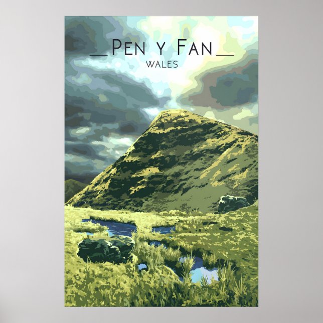 Affiche de voyage Pen Y Fan Brecon Beacons Pays de (Devant)