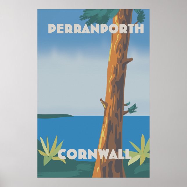 Affiche de voyage Perranporth Cornouailles (Devant)