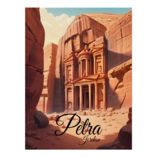 Affiche de voyage Pétra Jordanie
