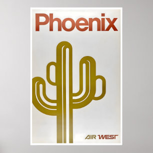 Affiche de voyage Phoenix Arizona Art Amérique Imp