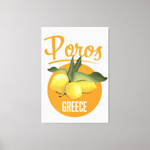 Affiche de voyage Poros Grèce Impression d'art