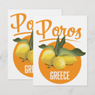 Affiche de voyage Poros Grèce Impression d'art
