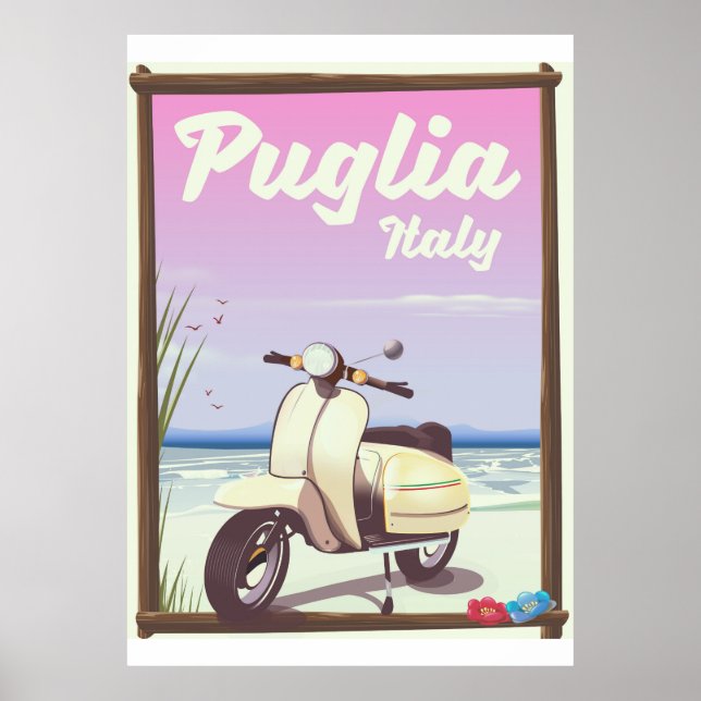 Affiche de voyage Pouilles Italie. (Devant)