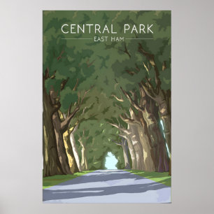 Affiche de voyage pour Central Park East Ham
