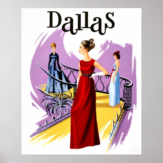 Affiche de voyage pour Dallas, Texas (Devant)