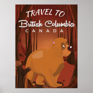 Affiche de voyage pour dessin humoristique vintage