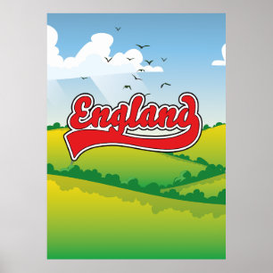 Affiche de voyage pour la campagne d'Angleterre