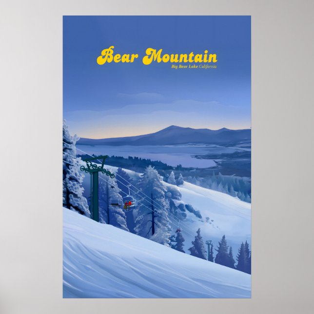 Affiche de voyage pour la station de ski Bear Moun (Devant)