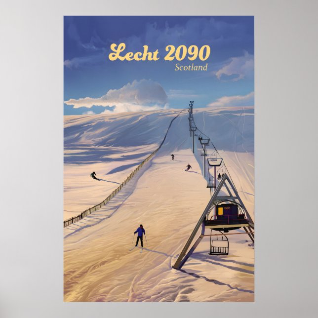 Affiche de voyage pour la station de ski Lecht 209 (Devant)