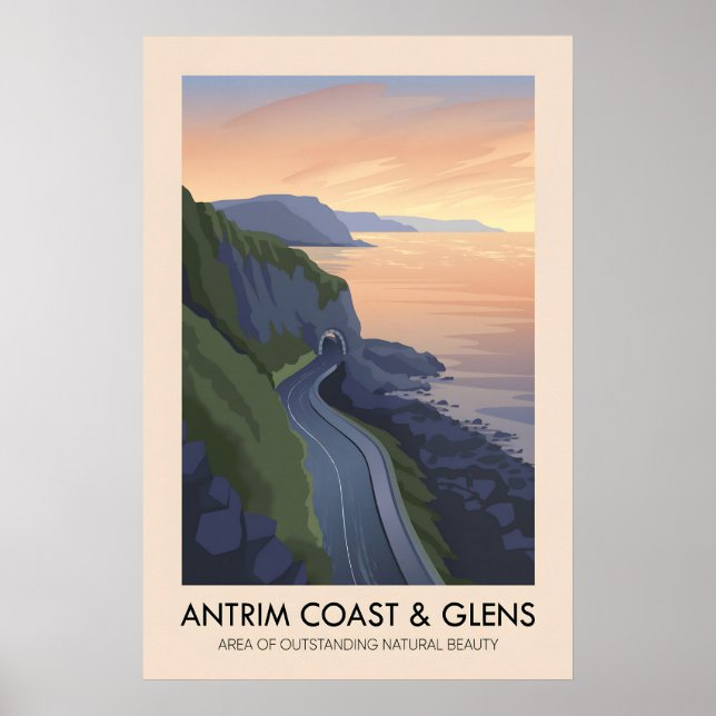 Affiche de voyage pour la zone de beauté naturelle (Devant)