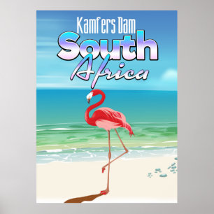 Affiche de voyage pour le barrage de Kamfers en Af