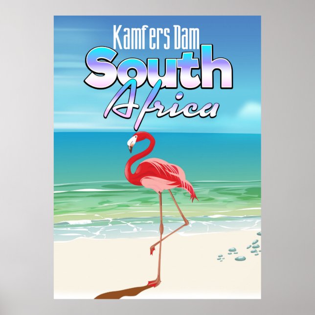 Affiche de voyage pour le barrage de Kamfers en Af (Devant)
