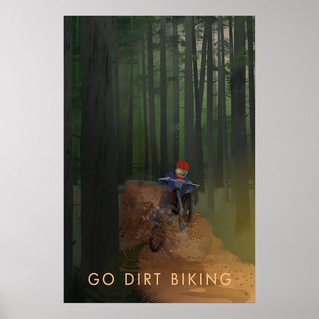 Affiche de voyage pour le motocross tout-terrain (Devant)