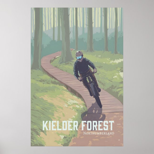 Affiche de voyage pour le vélo tout terrain dans l (Devant)