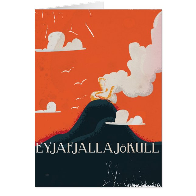 Affiche de voyage pour le volcan Eyjafjallajökull (Devant)