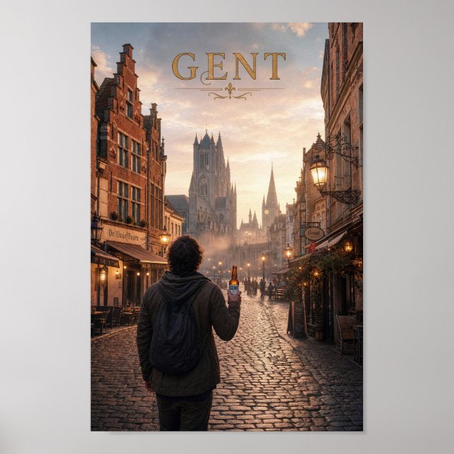 Affiche de voyage pour l'éclairage public de la ca (Devant)