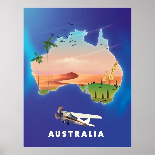 Affiche de voyage pour les vacances en Australie (Devant)