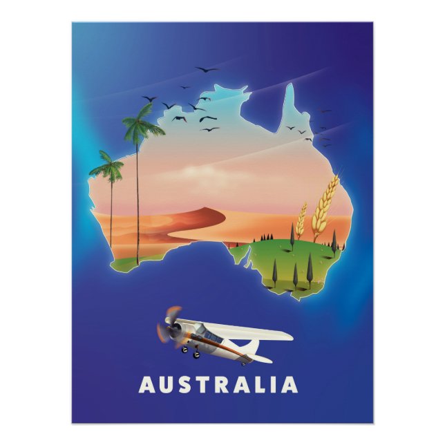 Affiche de voyage pour les vacances en Australie (Devant)