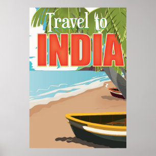 Affiche de voyage pour l'Inde