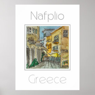 Affiche de voyage pour Nauplio Grèce