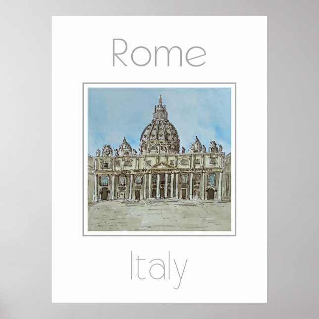 Affiche de voyage pour Rome Italie (Devant)