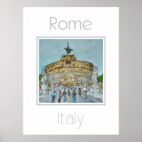 Affiche de voyage pour Rome Italie