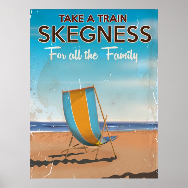 Affiche de voyage Prends un train pour Skegness. (Devant)