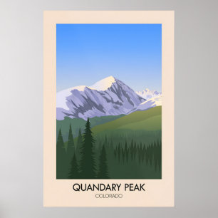Affiche de voyage Quandary Peak Colorado USA