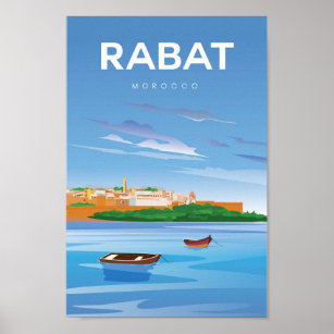 Affiche de voyage Rabat Moroco