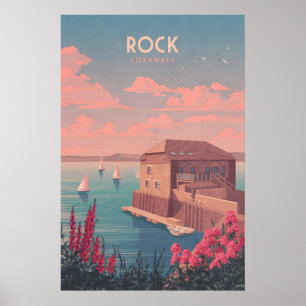 Affiche de voyage Rock Cornwall
