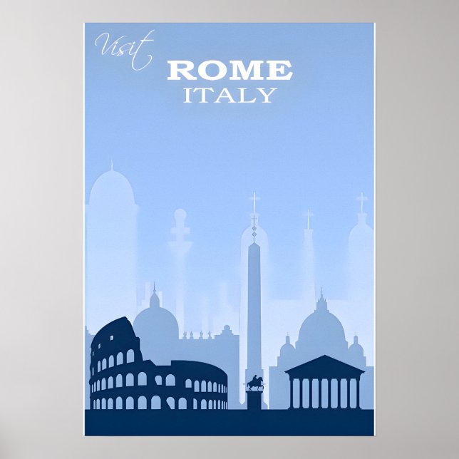 Affiche de voyage Rome-Italie (Devant)