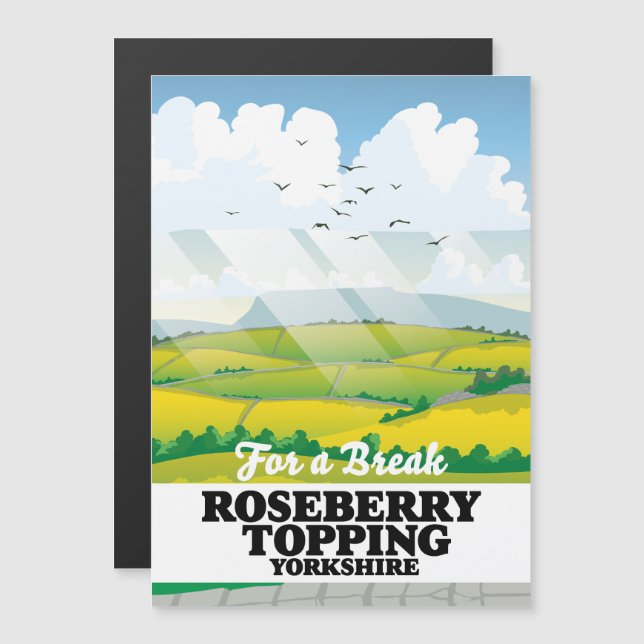Affiche de voyage Roseberry Topping Yorkshire (Devant / Derrière)