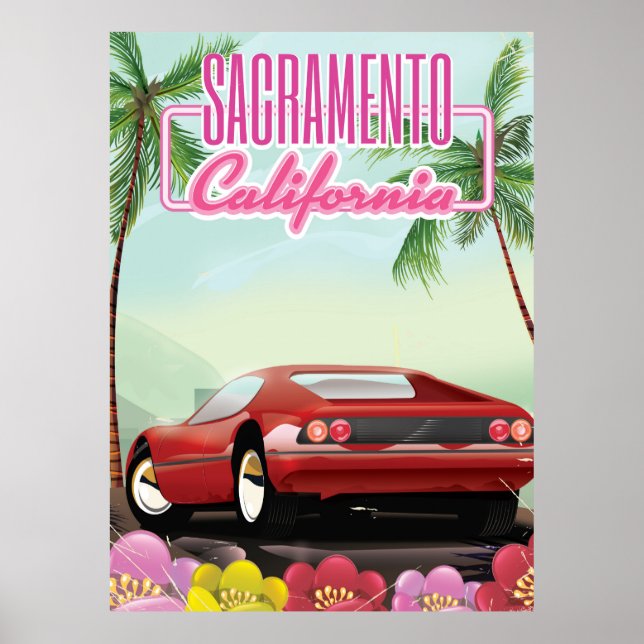 Affiche de voyage Sacramento Californie (Devant)
