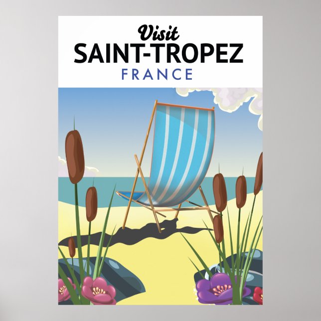 Affiche de voyage Saint-Tropez France (Devant)