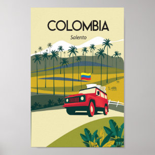 Affiche de voyage salento de Colombie