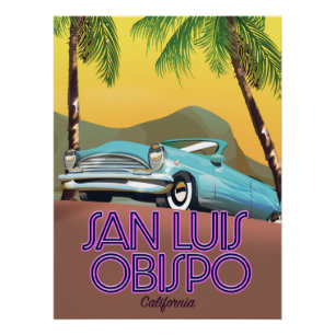 Affiche de voyage San Luis Obispo Californie 