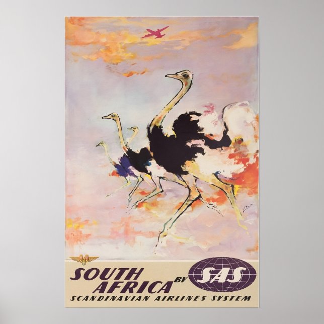 Affiche de voyage SAS Impression d'art africain Af (Devant)
