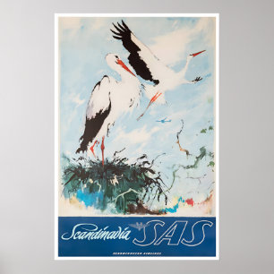 Affiche de voyage SAS Impression Scandinave Scandi