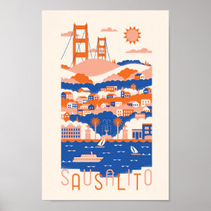 Affiche de voyage Sausalito