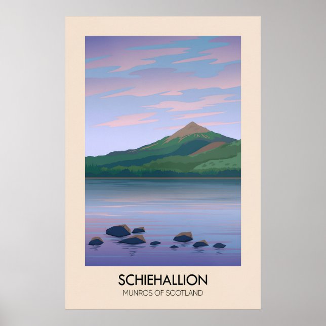 Affiche de voyage Schiehallion Munros d'Écosse (Devant)