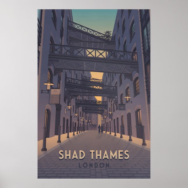 Affiche de voyage Shad Thames Londres (Devant)