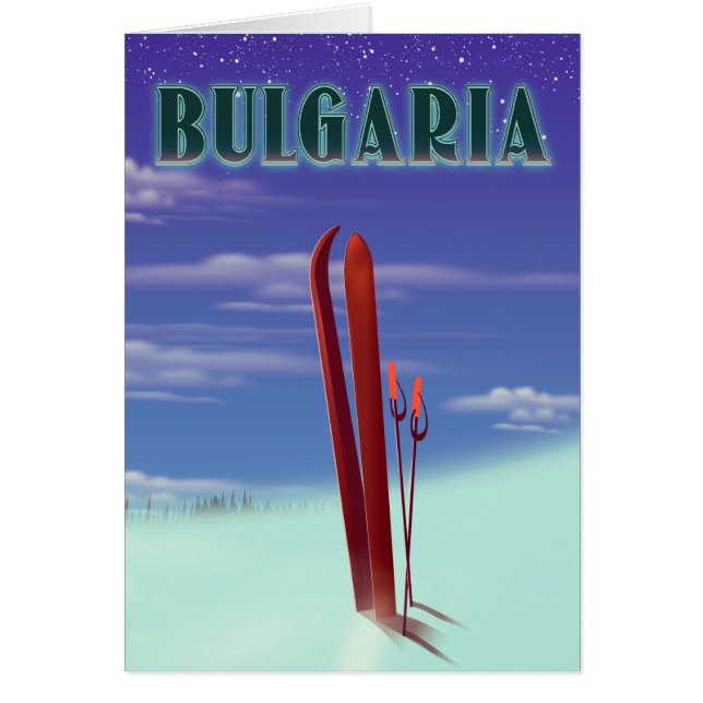 Affiche de voyage ski Bulgarie (Devant)
