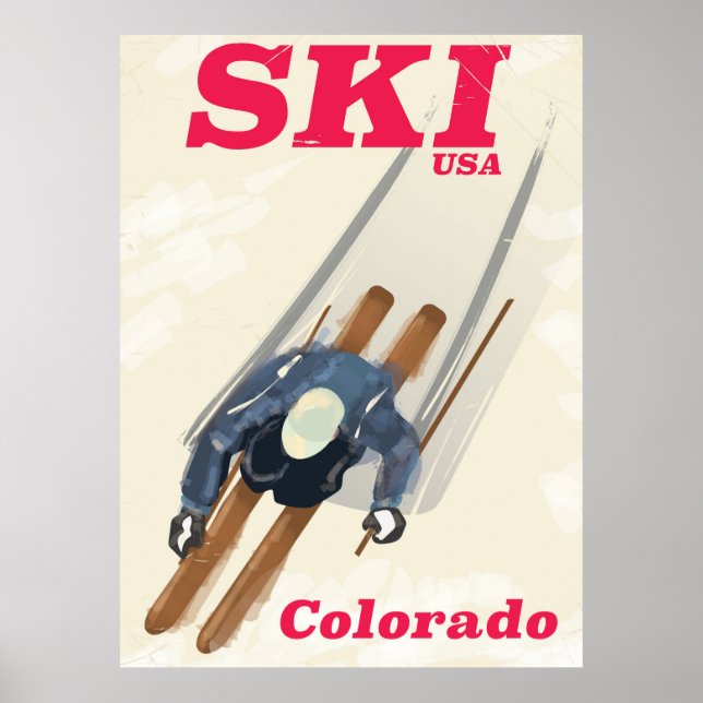 Affiche de voyage Ski USA Colorado (Devant)