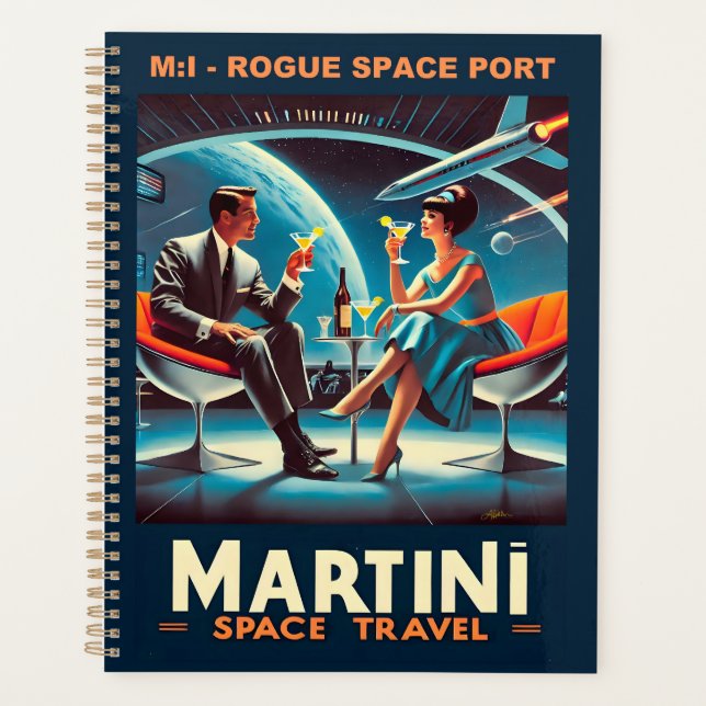 Affiche de voyage spatial Martini Espace Port Rogu (Devant)