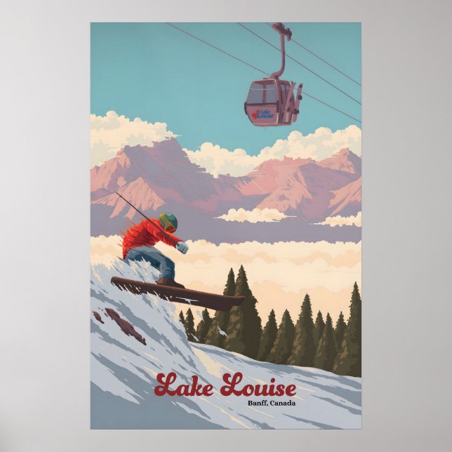 Affiche de voyage Station de ski du lac Louise Ban (Devant)