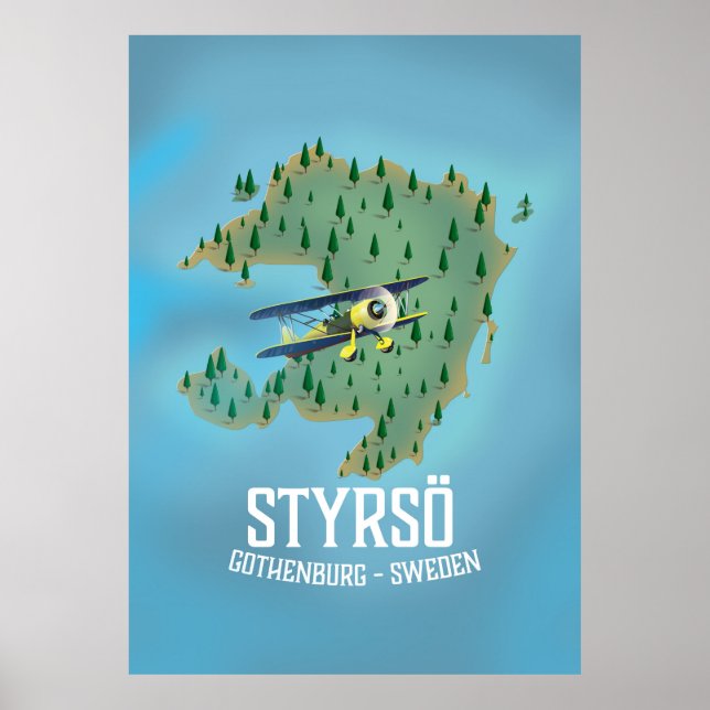 Affiche de voyage Styrsö, Suède. (Devant)
