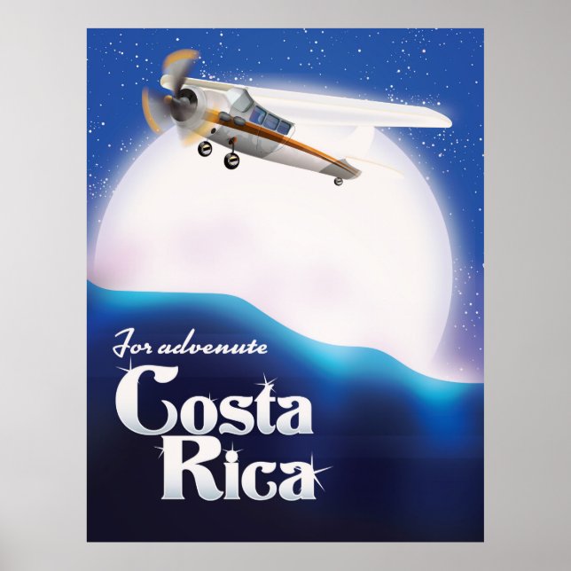 Affiche de voyage sur la lune d'aventure au Costa  (Devant)