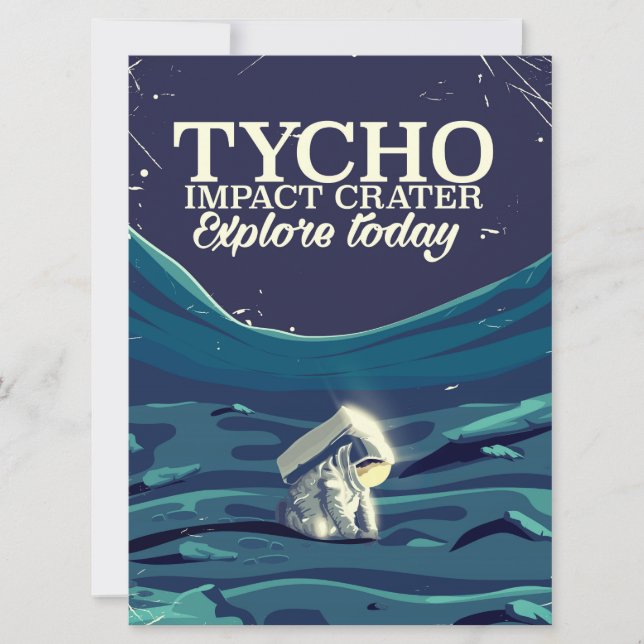 Affiche de voyage sur la lune de Tycho (Devant)
