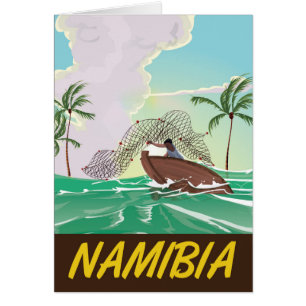 Affiche de voyage sur la plage de Namibie