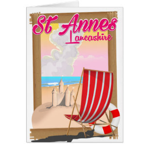 Affiche de voyage sur la plage de St Annes, Lancas
